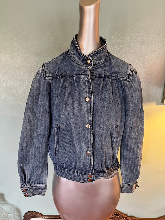 Vintage 1980's Jean Jacket. 80's Lined Jean Jacket