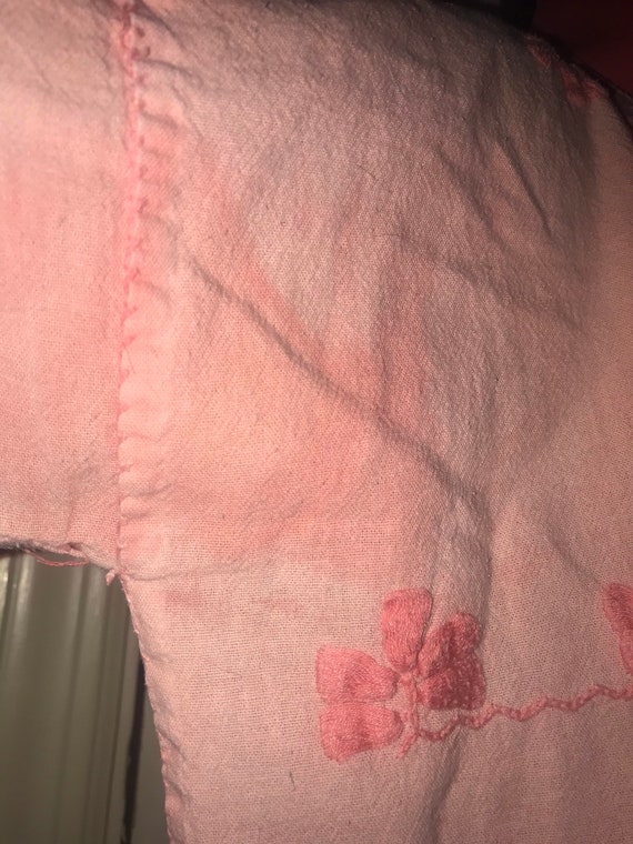 Vintage 1960's Pink Boho Shirt. Short Sleeved Emb… - image 5