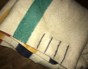 Vintage 1950's Whitney Point Wool Blanket, Beautiful Four Vintage 1950's Whitney Point Wool Blanket, Beautiful Four