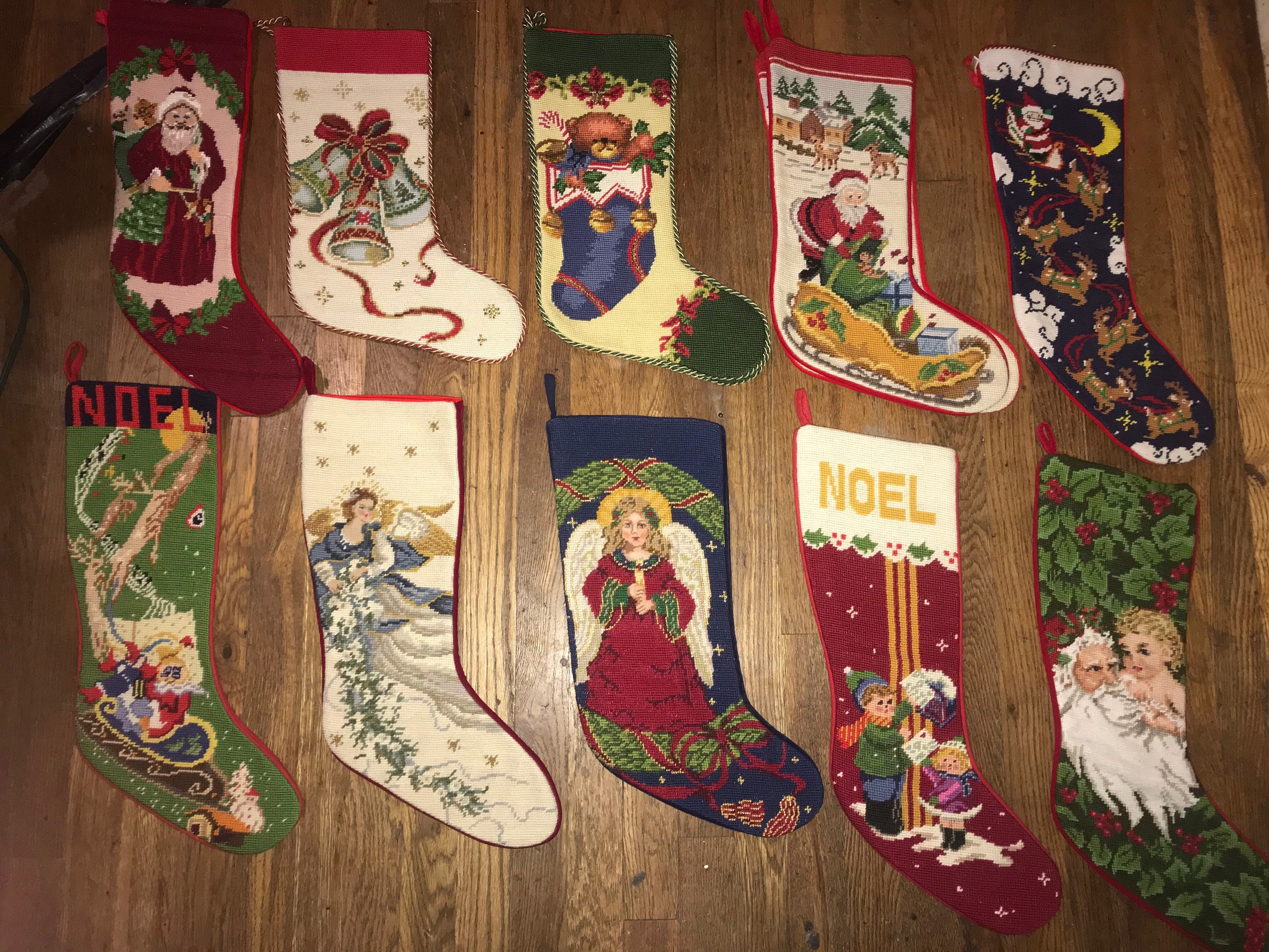 Noel Needlepoint Stocking - Pender & Peony - A Southern Blog