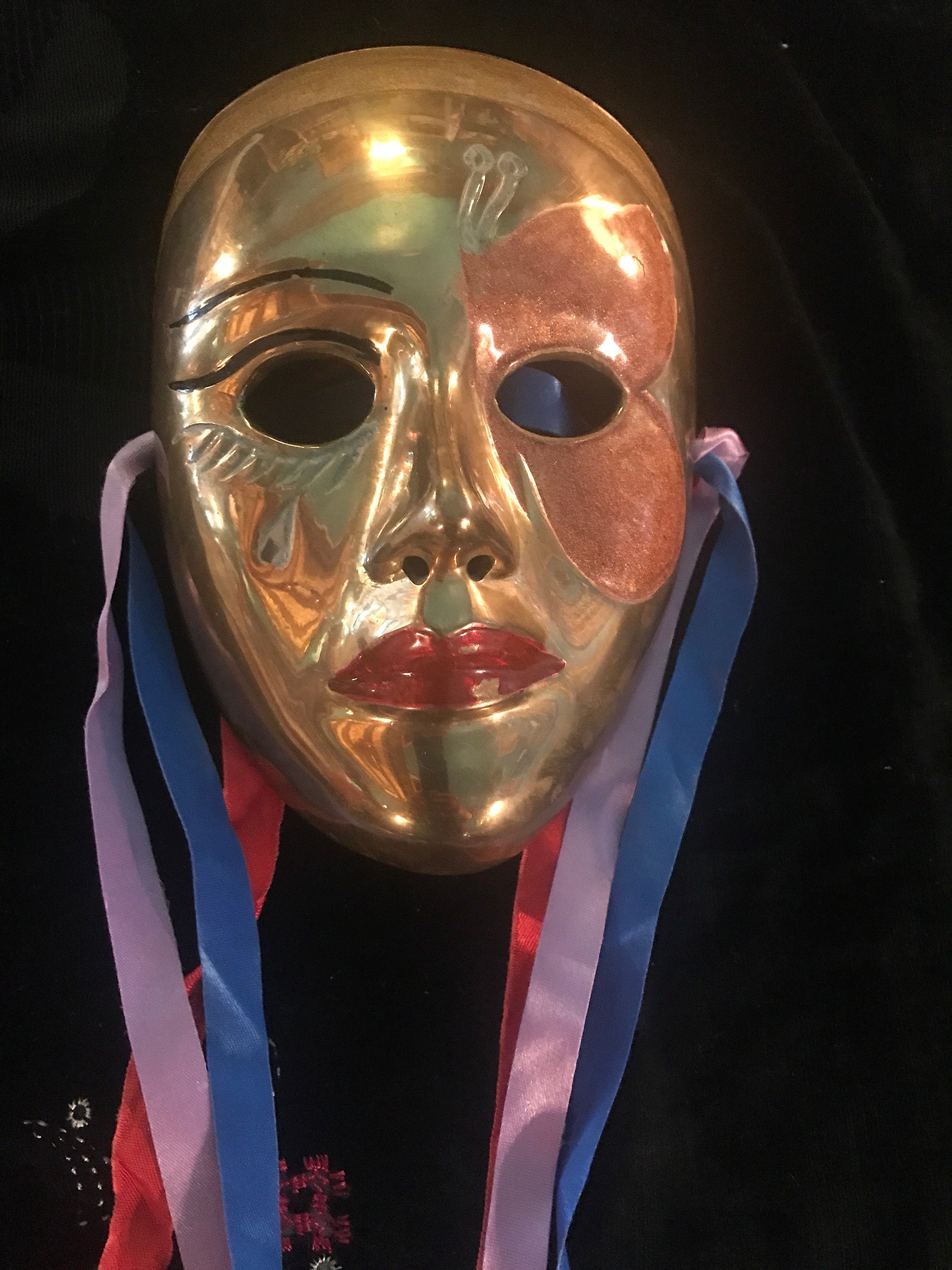 Vintage Brass Mask. Brass Mask. Vintage Brass Masquerade Mask. Brass
