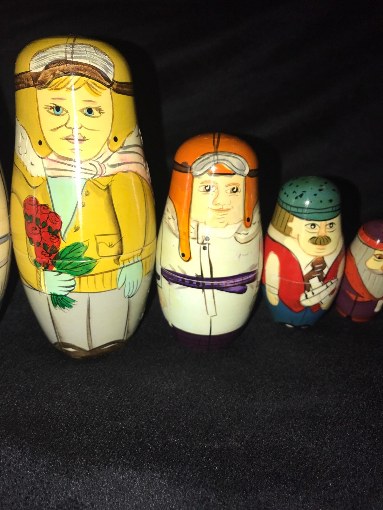 Vintage Nesting Dolls. 7 Piece American USA Themed Nesting Dolls