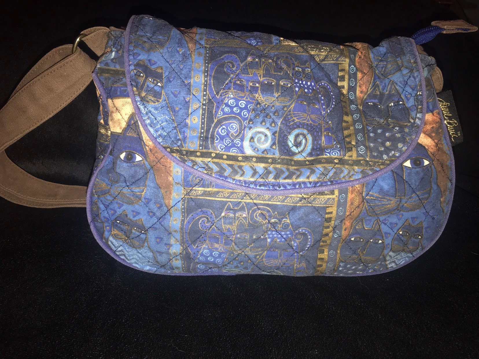 Eros and Ellie Small Handbag  Blue  Laurel Burch Studios