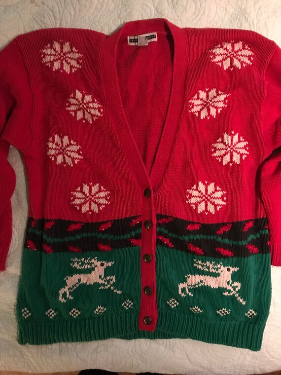 Ugly Christmas Sweater. Vintage Ugly Christmas Swe