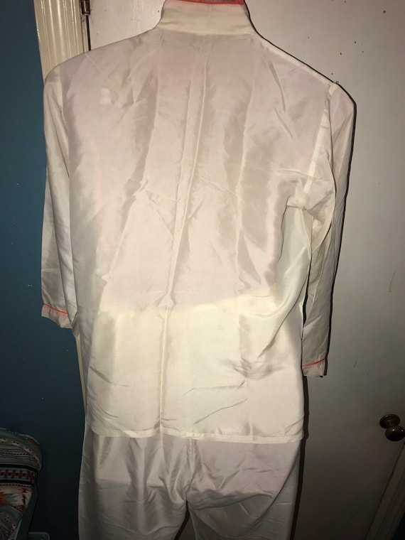 Vintage 1940’s Silk Pajamas. Women’s Asian Silk P… - image 10
