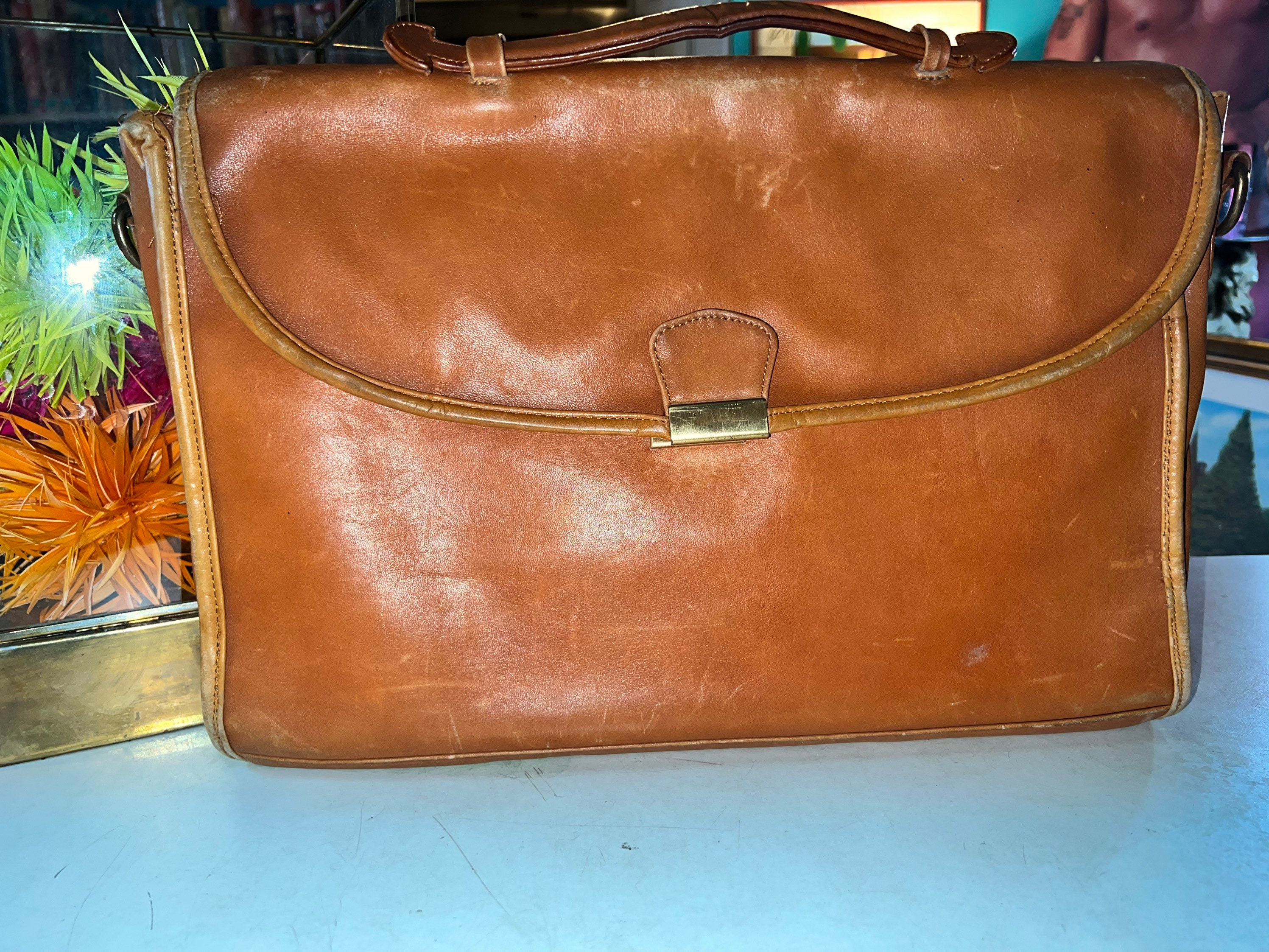 Vintage Brooks Brothers Leather Satchel