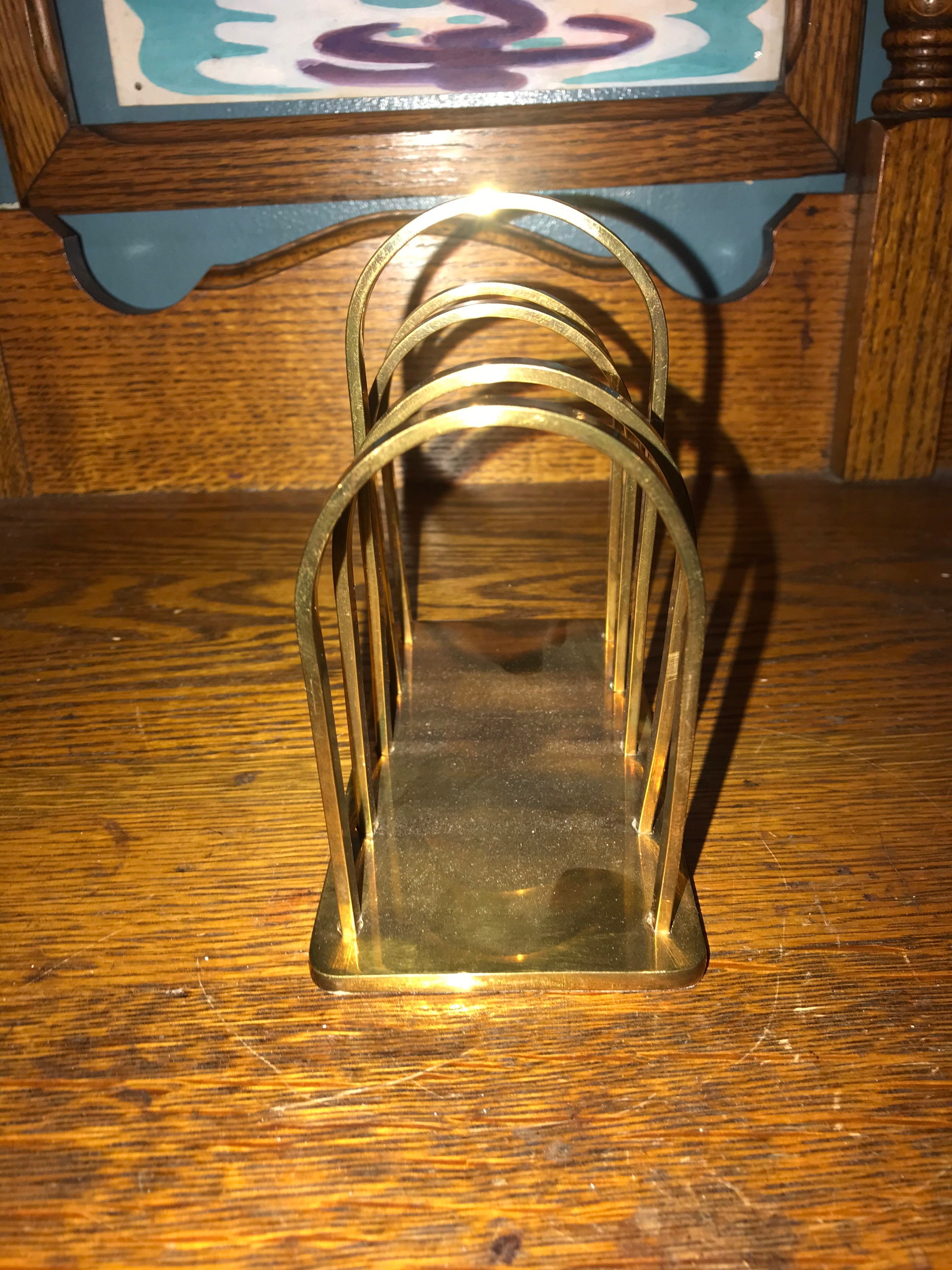 Vintage Brass Letter Holder. Vintage Brass Letter Holder. Brass Office