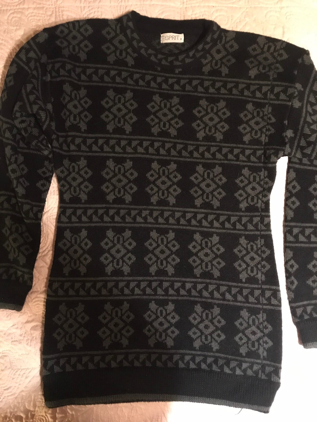 Vintage Esprit Sweater. Vintage 80's Sweater. Esprit Sweater. Black and