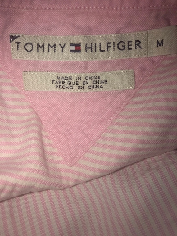 Vintage Tommy Hilfiger Shirt. Pink Striped Womens… - image 7