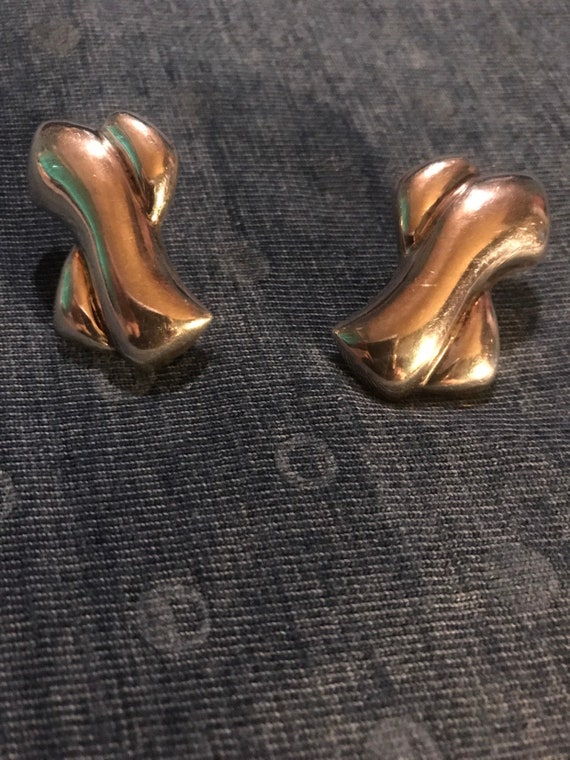 Vintage Sterling Silver Earrings. Vintage Statement Silver Earrings. Sterling Silver Big 90's Earrings. Artist Signed Earrings