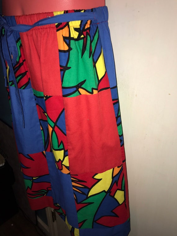 Vintage 80's Sanibel Sport Skirt. Abstract Color … - image 4