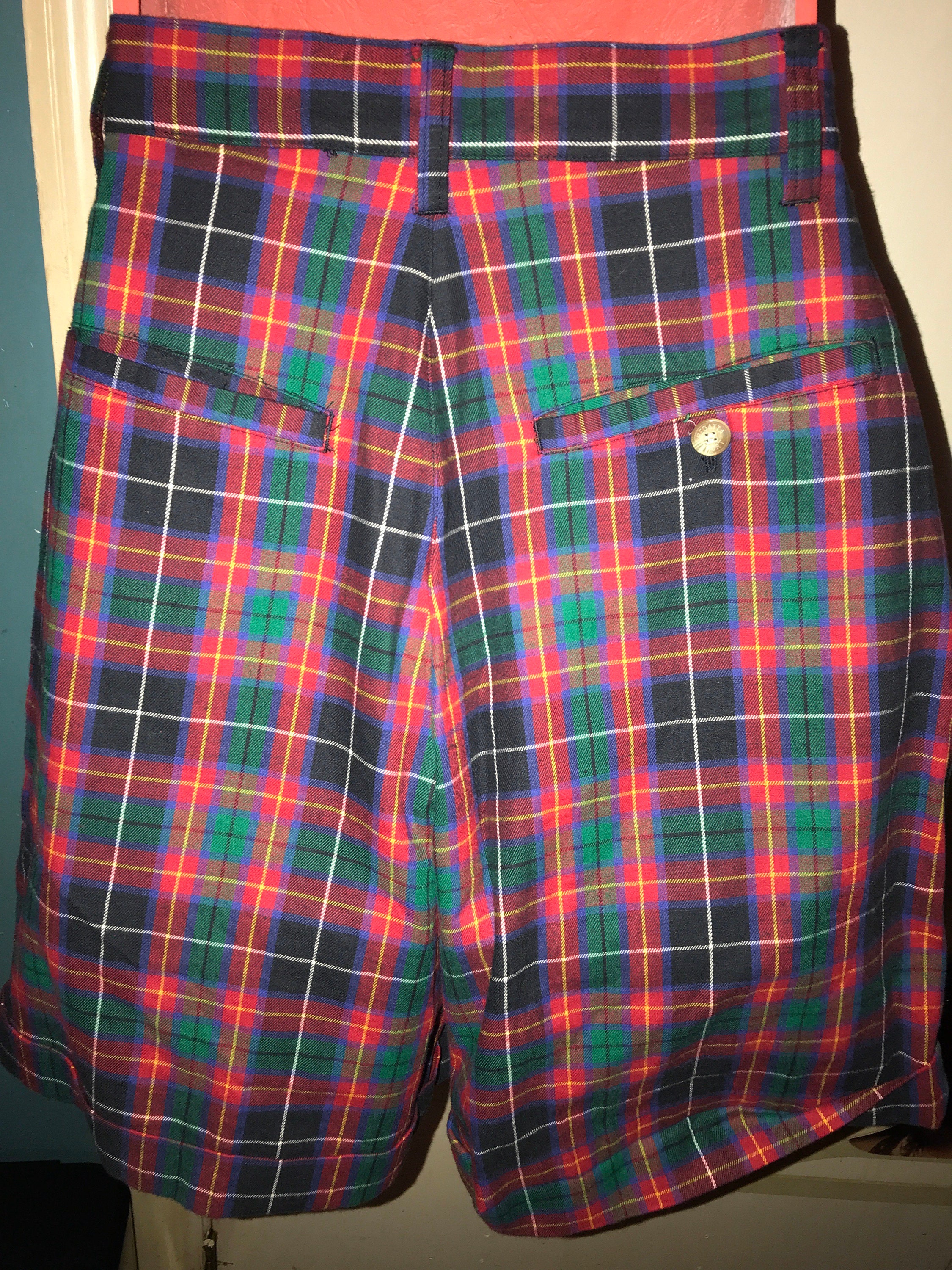 Vintage Red Plaid Shorts. Size 6