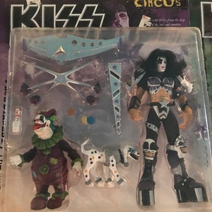 Vintage NIB Kiss Action Figures, Kiss Dolls, Set of 4 Kiss Psycho Circus Action Figures.