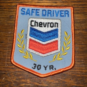 Vintage Chevron Oil Safe Driver Patch