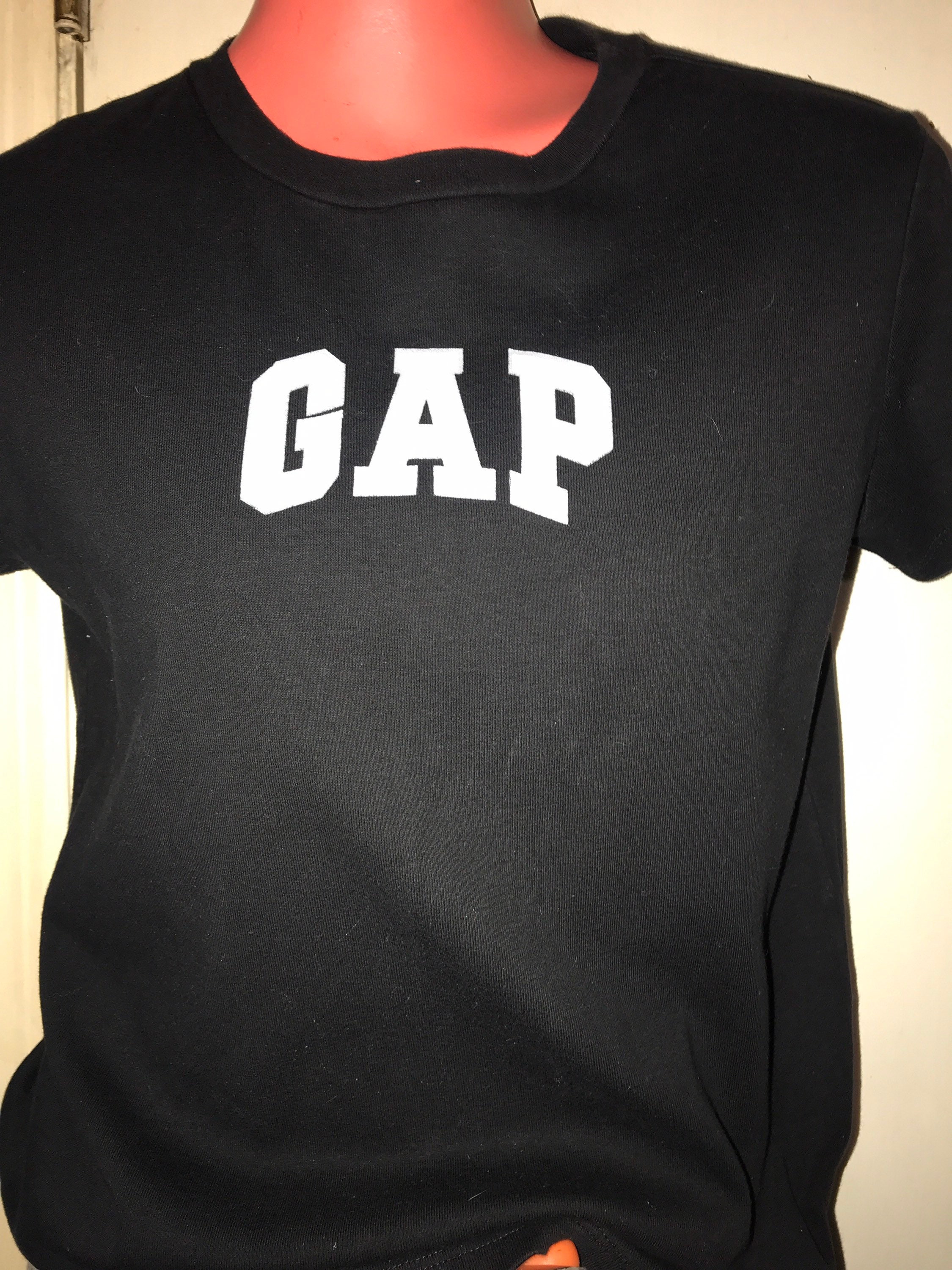 Vintage 1990's Black and White Gap T-shirt, USA Made, Size Vintage 1990's Black and White Gap T-shirt, USA Made, Size