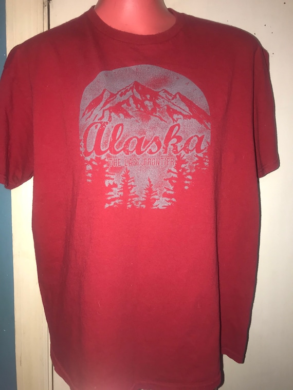 Vintage Alaska T-shirt. Red 90’s Alaska Mount T-S… - image 1