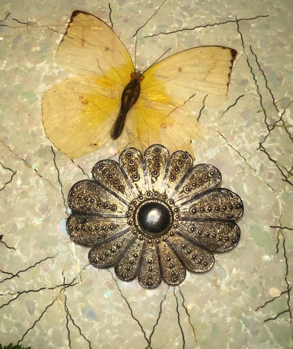 Vintage 1950’s Intricate Gold Tone Brooch