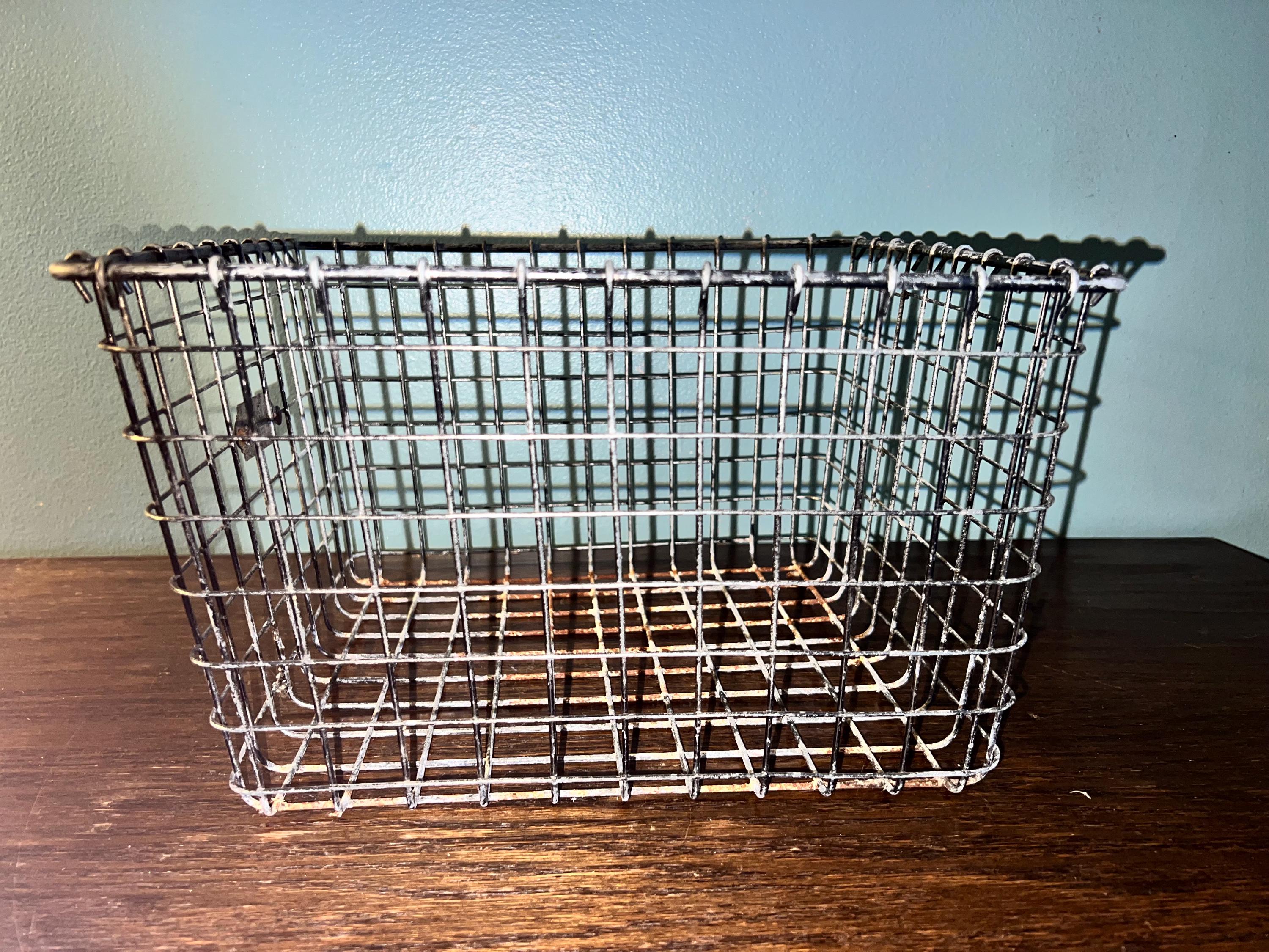 Vintage Kasper Wire Works Basket, Industrial , Factory - Etsy