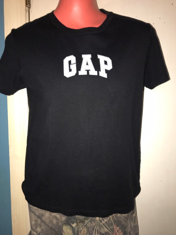 Vintage 1990's Black and White Gap T-shirt, USA Made, Size Vintage 1990's Black and White Gap T-shirt, USA Made, Size