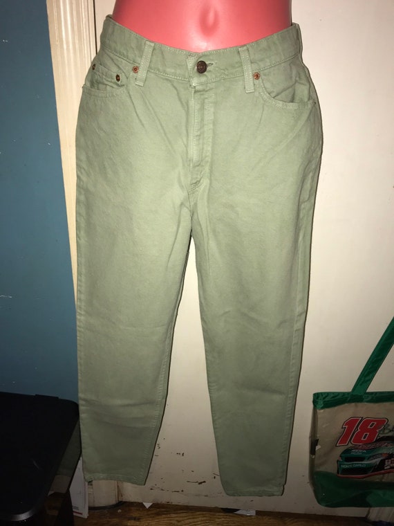 Vintage Light Green 80's Levi Jeans. 80's Green De