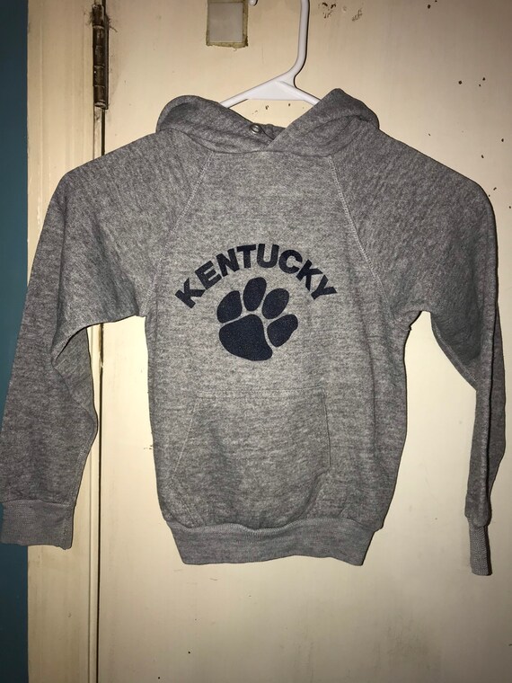 Vintage 1970’s Kids Kentucky Hooded Sweatshirt. Ki