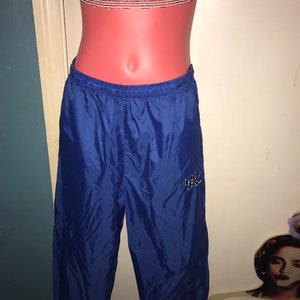vintage 90s electric blue full zipper side wind pants  eBay