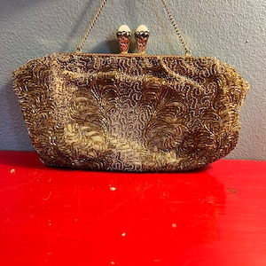 Vintage 1950’s Gold Beaded Evening Bag