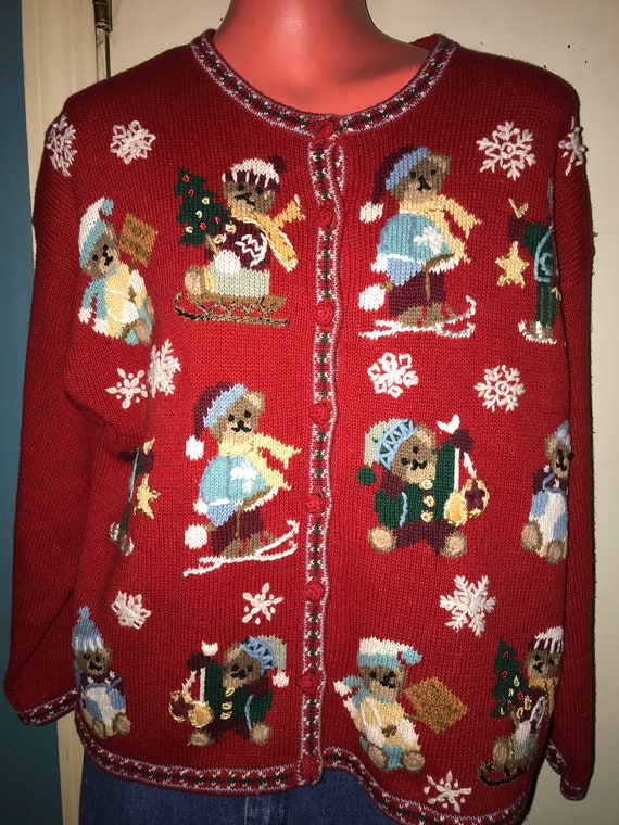 Ugly Christmas Sweater. Vintage Deadstock Ugly Chr