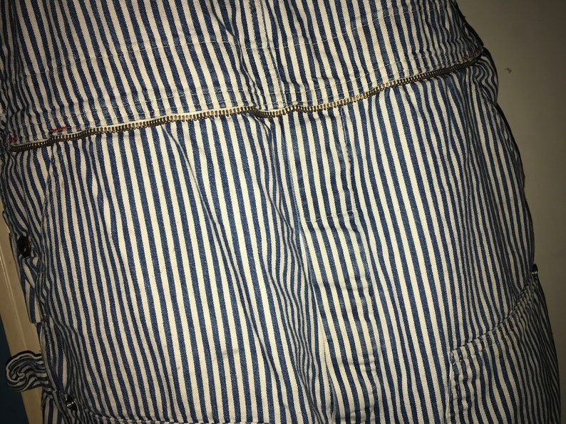 liberty striped overalls