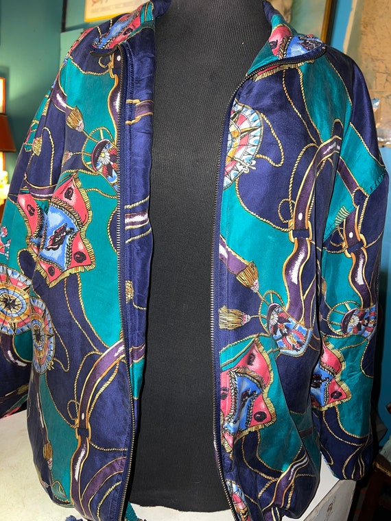 Beautiful Vintage Silk Jacket. Silk Jacket. 80's … - image 5