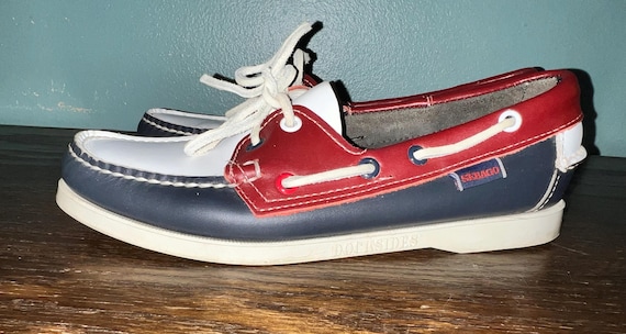 Vintage Sebago Docksiders, Sebago Color Block Boat Shoes. Size 7.5