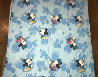 Vintage 1980’s Baby Mickey and Minnie Crib Blanket
