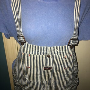 Vintage Big Mac Striped Overalls. Hickory Stripe Distressed Overalls. Big Mac Work Wear Overalls. Wear These To The Next Music Festival image 3