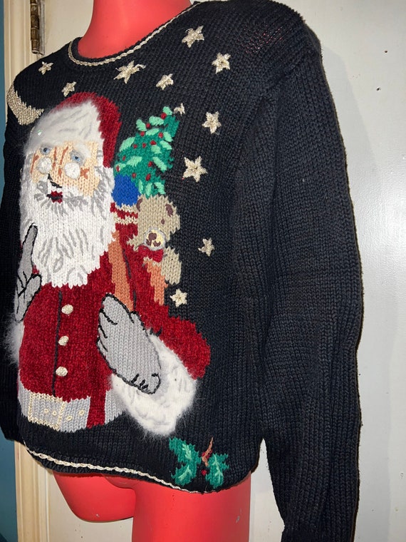 Black christmas sweater best sale