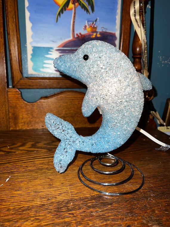 Vintage 90’s Pop Art Dolphin Light. 3D Dolphin Light. Y2K Pop Art Dolphin  Spring Lamp. Dolphin Accent Lamp