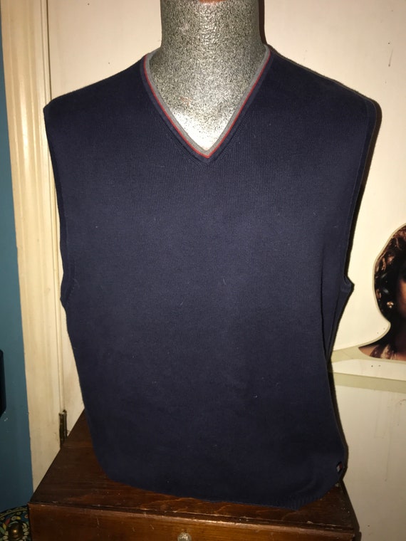 Vintage Hilfiger Sweater Vest Pullover. Mens Tommy - Etsy