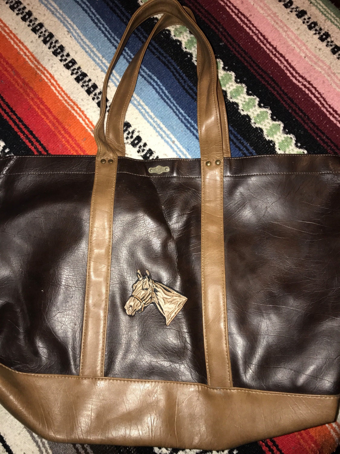 Vintage Horse Tote Bag. Vintage Tote. Vintage Horse Tote bag. Horse Bag.