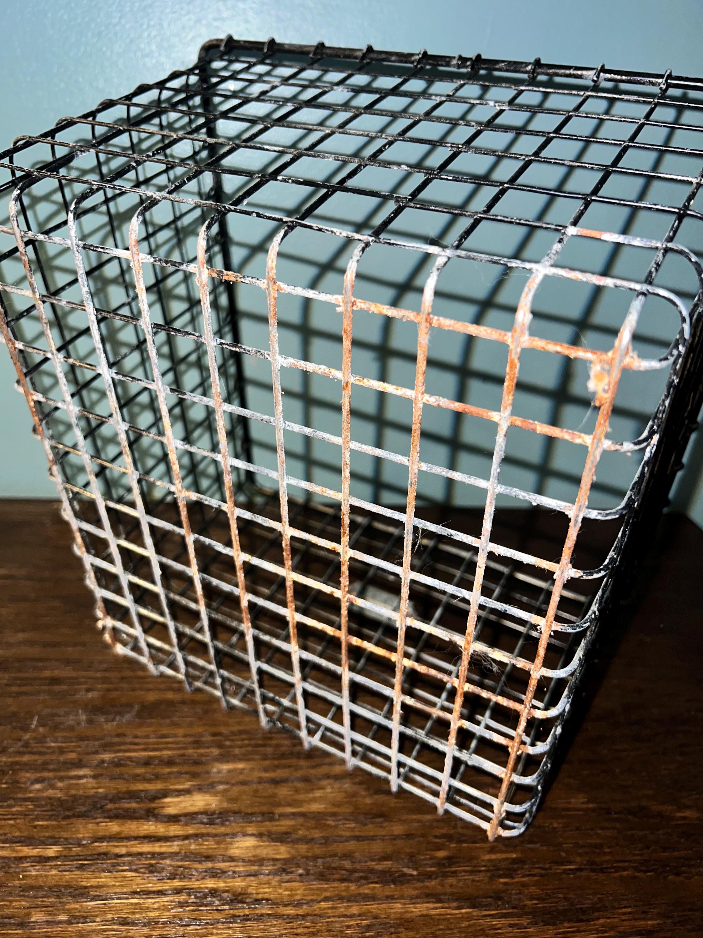 Vintage Kasper Wire Works Basket, Industrial , Factory - Etsy