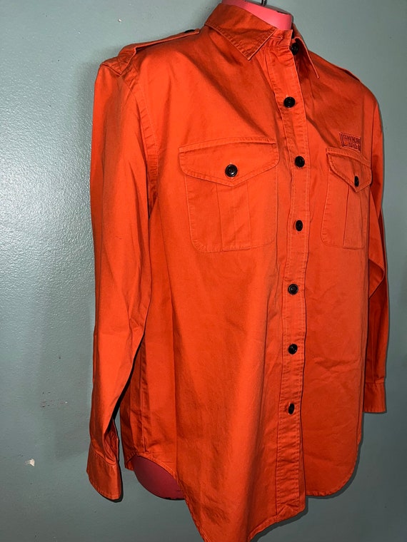 Vintage Ralph Lauren Orange Button Down Shirt. Sa… - image 2