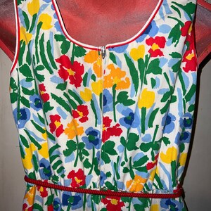 Vintage Floral Dress. 1960's Adorable Sleeveless Eye Popping Floral Dress. Perfect Vintage Sun Dress. Jenni Dress. Size 9/10 image 6