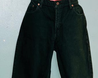 Vintage 1980’s Dark Green 80's Levi 550 Jeans, USA Made, Size 13