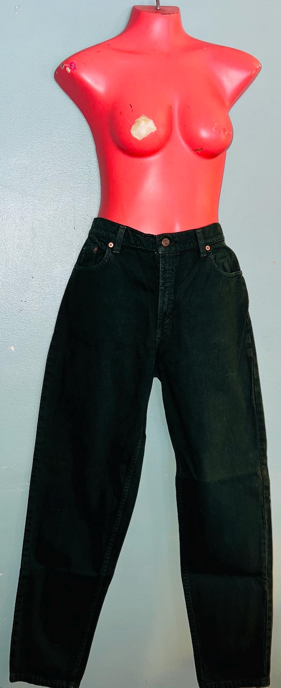 Vintage 1980’s Dark Green 80's Levi 550 Jeans, USA Made, Size 13