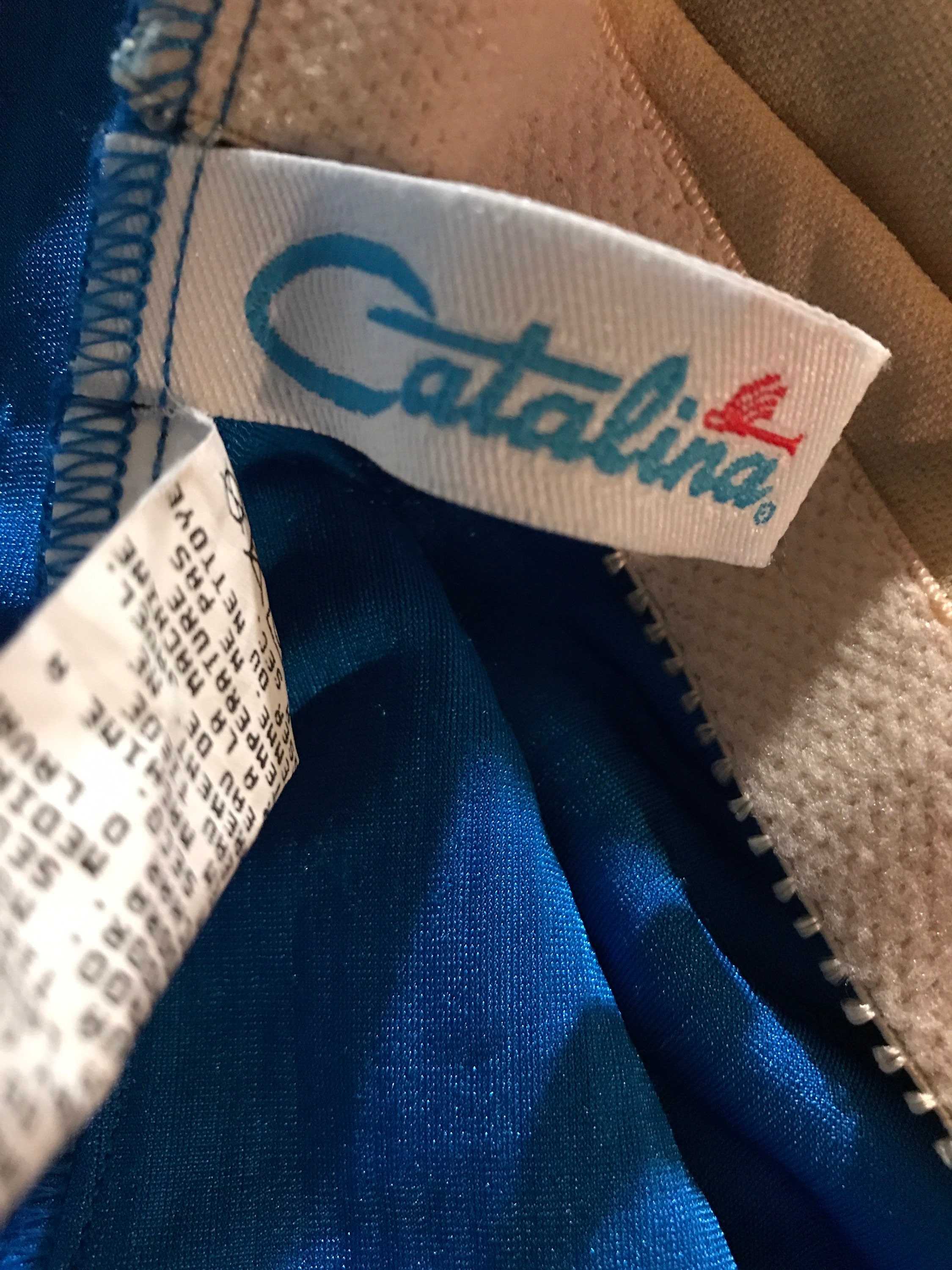 Vintage 1990’s Catalina Swimsuit. Vintage Electric Blue Ribbed Swimsuit. Bathing Suit. 1990’s