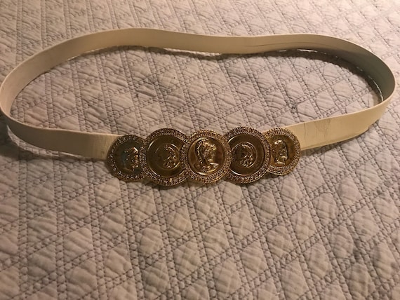 Vintage Gold Coin Belt Buckle. Gold Coin Belt Buc… - image 2