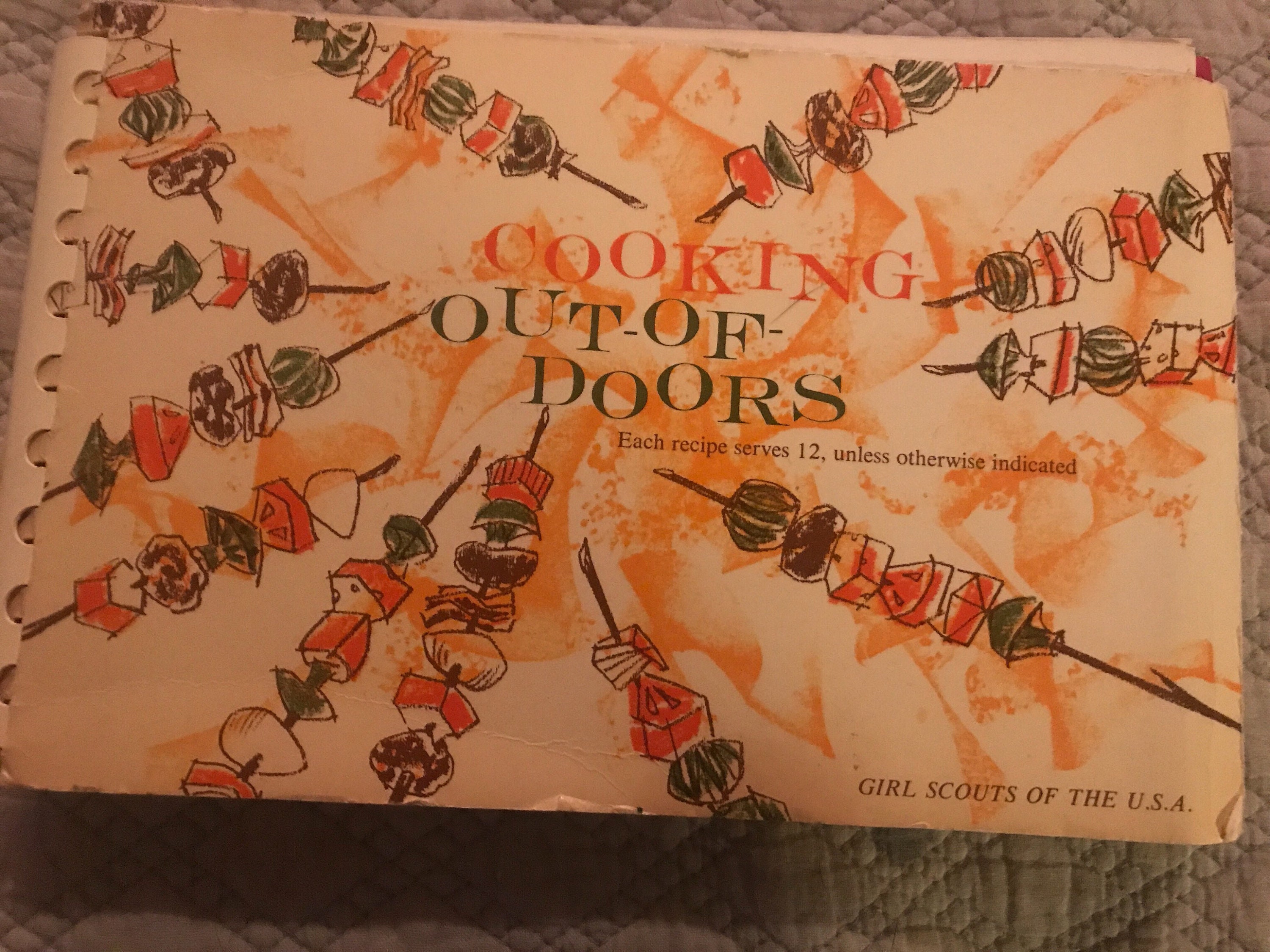 Vintage Cookbook. Girl Scouts Cookbook. Out Od Doors Cookbook. Girl