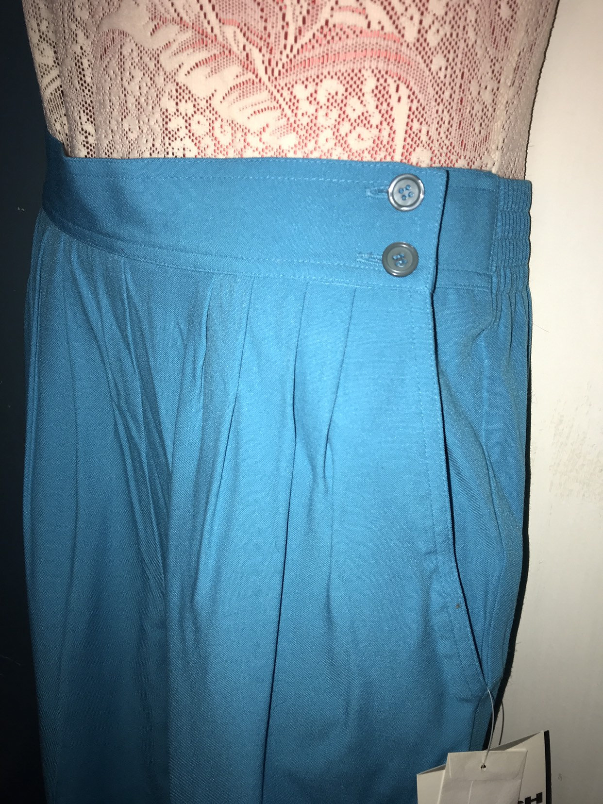 Vintage Chaus Stirrup Pants. Womens Turquoise Chaus Stirrup Pants. 1980