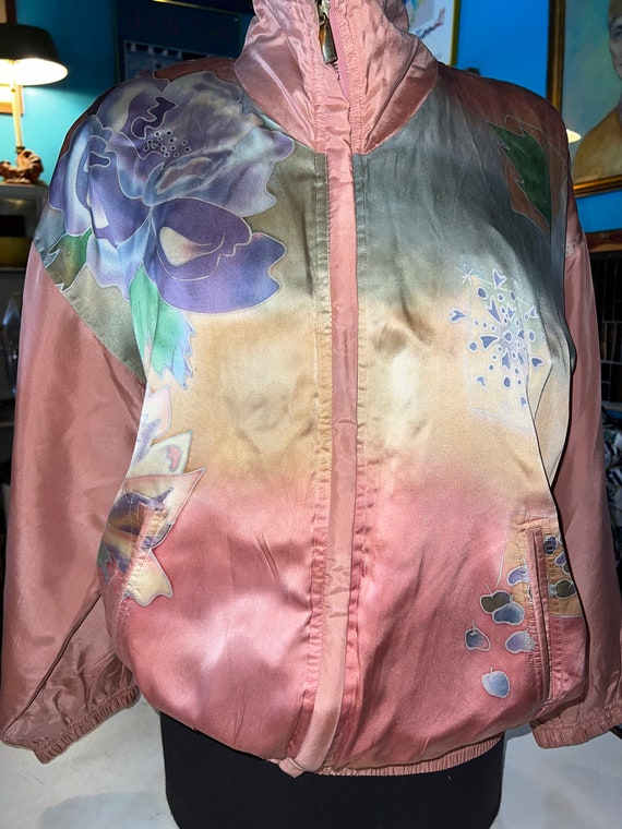 Beautiful Vintage Silk Jacket. Silk Jacket. 80's … - image 1