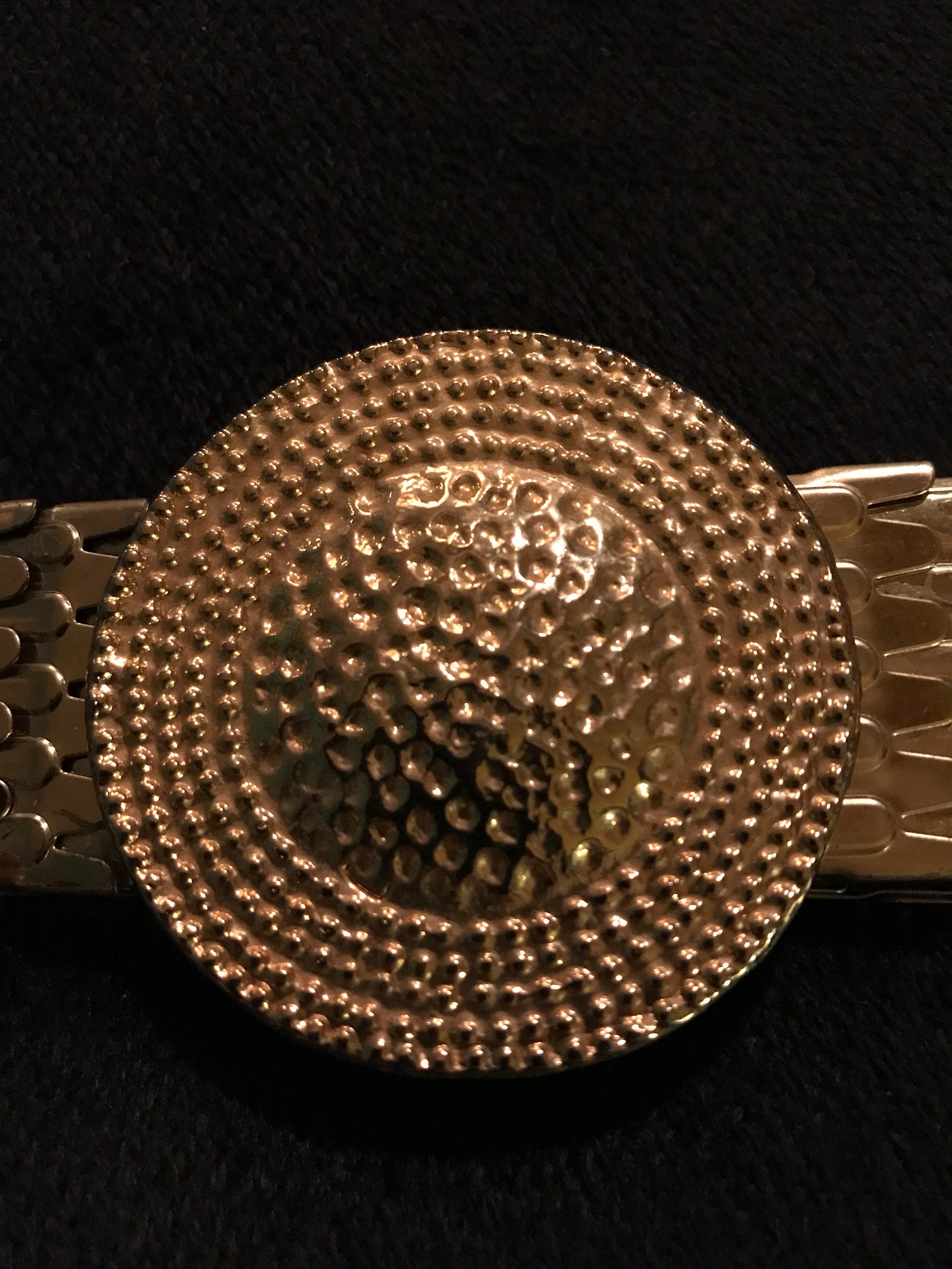 Vintage Elastic Metal Belt. Gold Metal Belt. 80's Vintage Metal Belt. Gold Belt. Metal Stretch