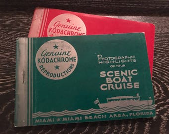 Vintage Florida Kodachrome Reproductions. Miami Florida Souvenir. Vintage Kodachrome Reproductions. Florida Souvenir