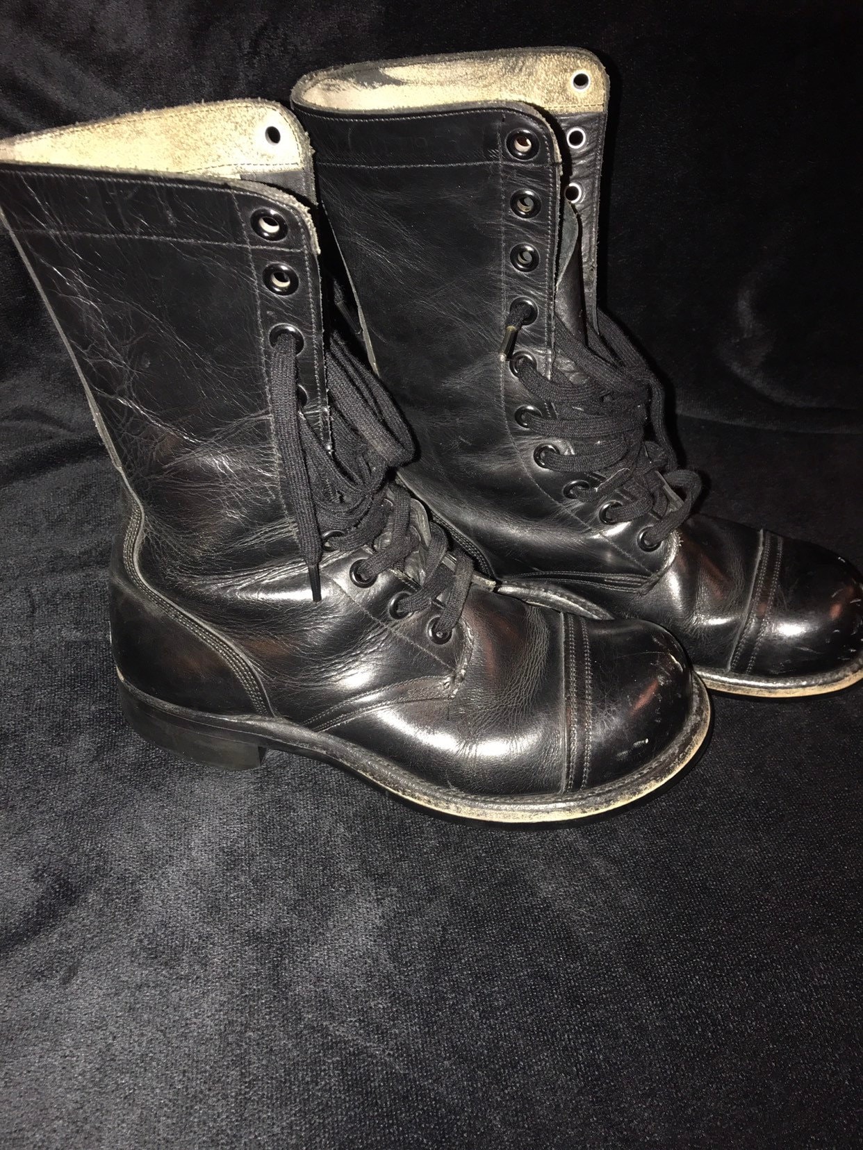 Vintage Army Combat Boots. Vintage Black Combat Boots. Black Boots